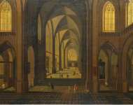 Neeffs Peeter II Interior of a Gothic Church  - Hermitage